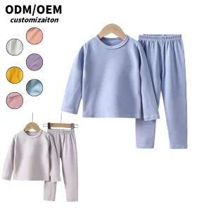 Customized Kids' Long-Style Dynamic Cotton Suit Set Personalized Bright-Design and Lightweight for Babies