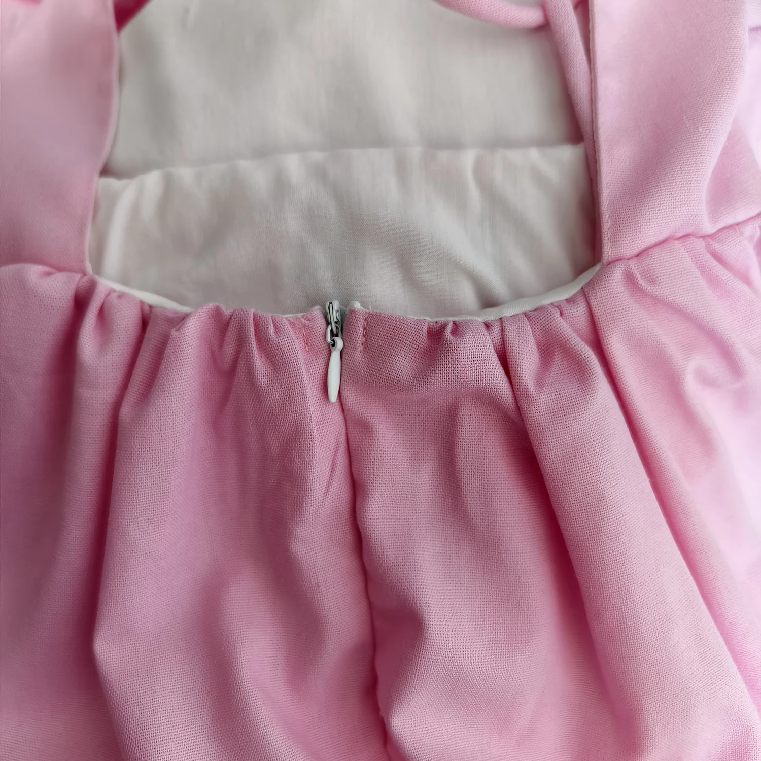 OEM Custom Baby Clothing Toddler Girls Cotton Linen Dress Bubble Sleeve Baby Girl Back Tie Dress Kid Casual Sundress - Image 5