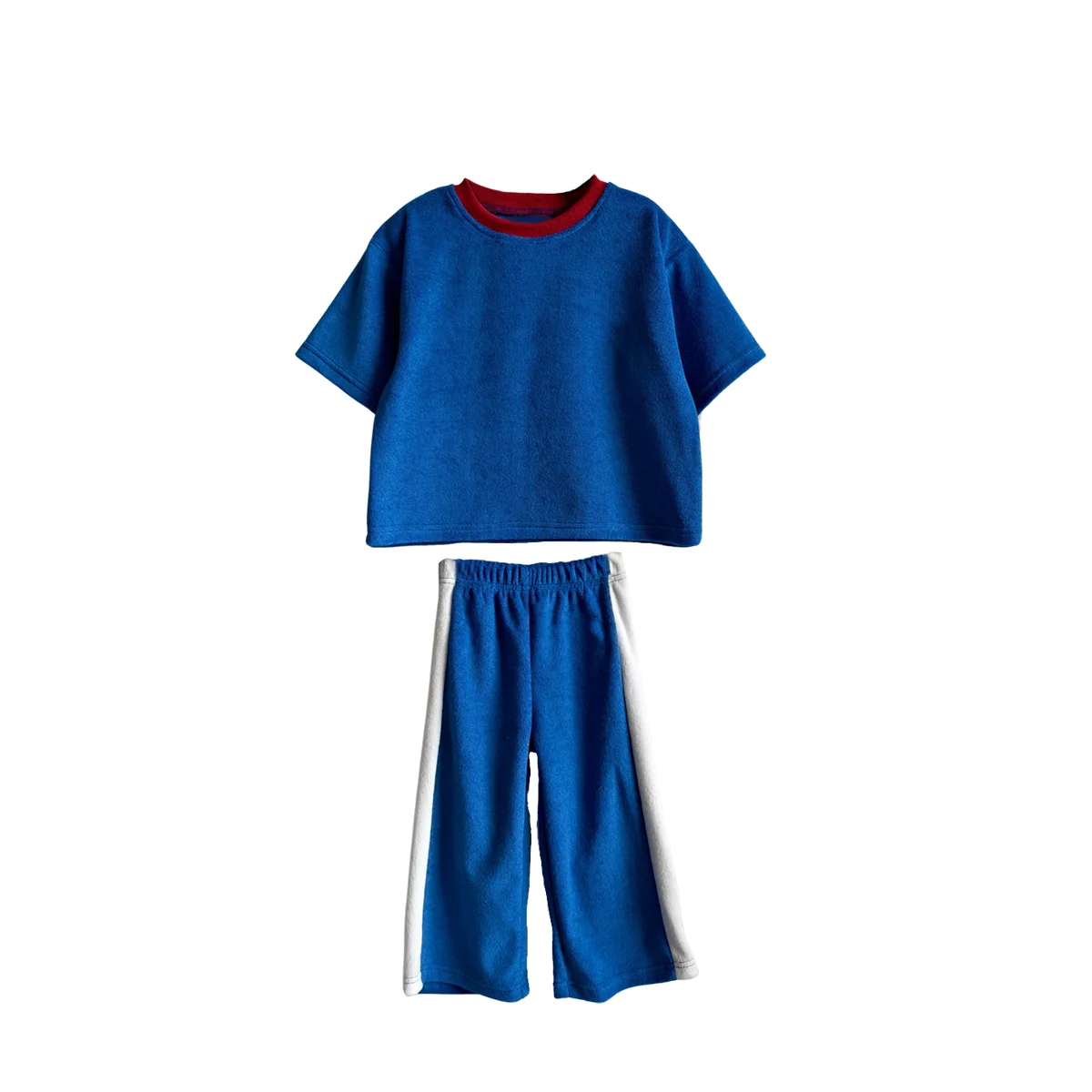 Summer Trendy Close-Fitting Sporty Casual Fashionable Kids Short Clothing Set Soft Cool and Breathable Towel Cloth - Image 6