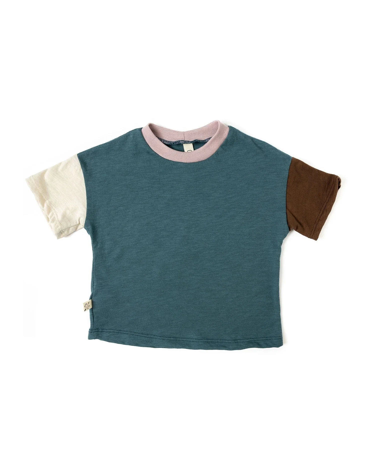 Custom Block Color Summer Baby Unisex Crew Neck Knitted Cotton Shirt Casual Toddler Short Tee - Image 6