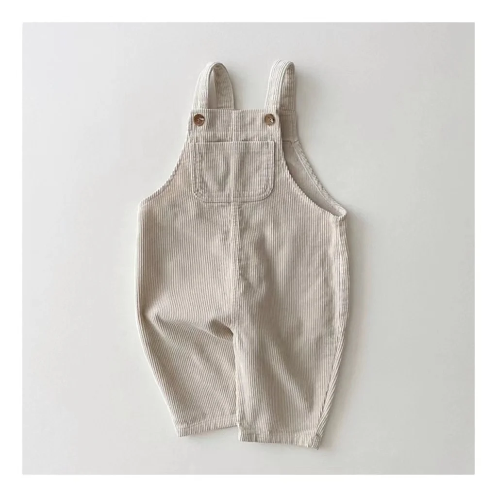 RTS in Stock Baby Floral Corduroy Button Overalls Denim Style Overalls Jumpsuit Clothes - Image 5