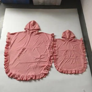 pink Water Absorption Sun protection Sun Shading Hat Beach Towel Cloth Lace Cape Cape Beach Bathrobe