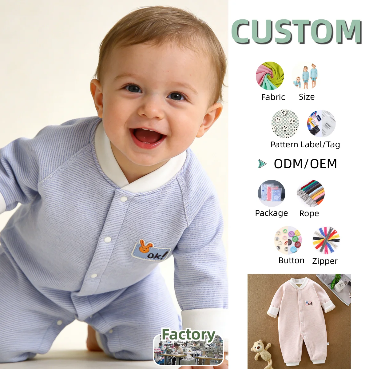 Baby Warm-up Set Baby Romper Baby Warm-up One-piece Suit Pullover and Pants One-piece Dress New Autumn and Winter Baby Clothes