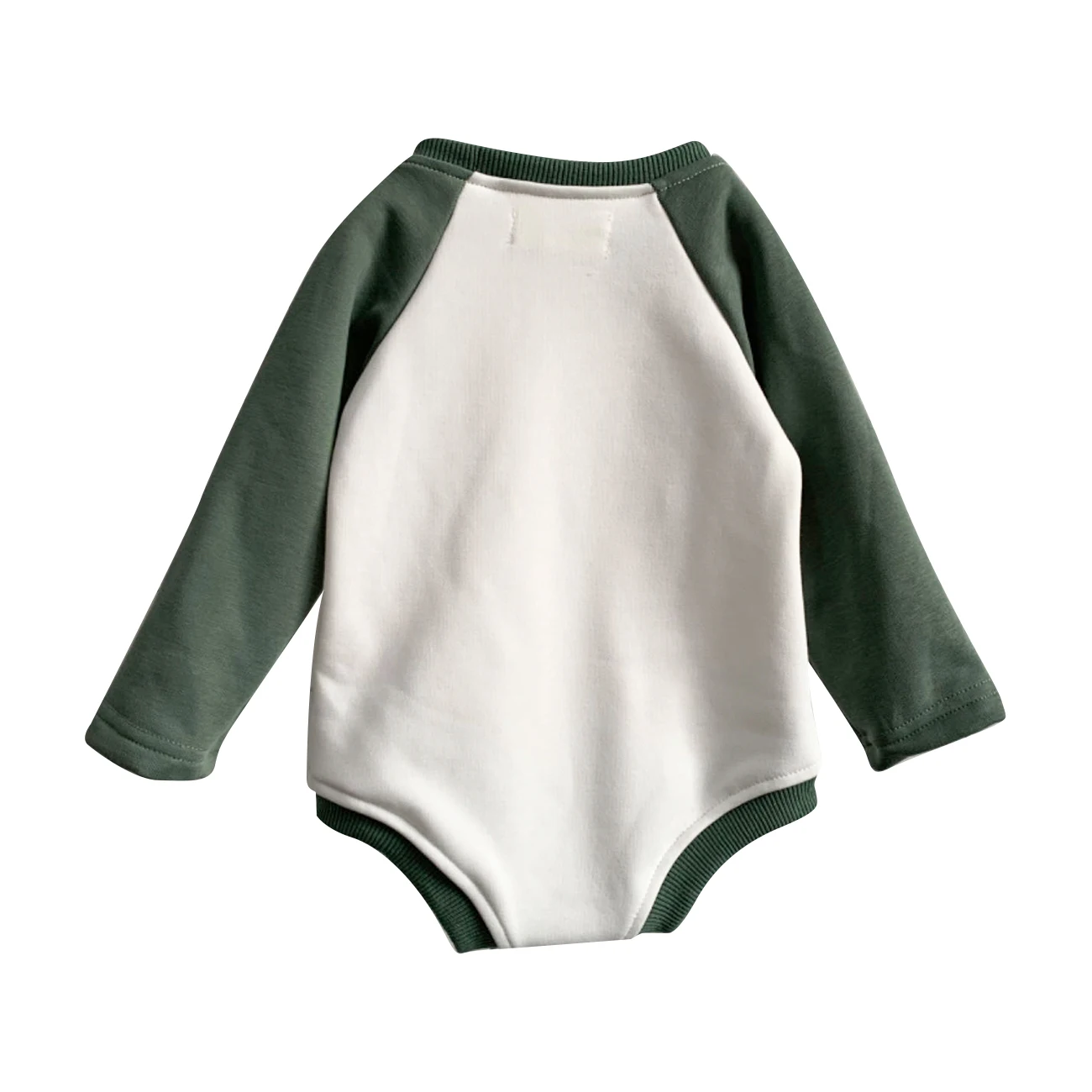 2024Custom Sleeveless Unisex Kids Baby Raglan Crawling Suit French Terry Baby Sweatshirt Romper Toddler Clothing - Image 6