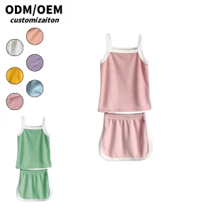 Summer Fashionable Kids Casual Set Comfortable Soft Breathable Towel Cloth Baby Clothing