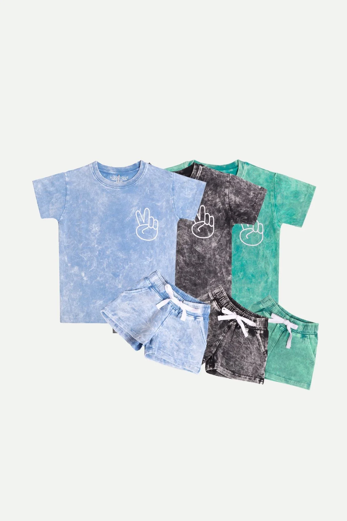 Fashion Baby Vintage Style Acid-Wash Set Custom Cotton Knit Toddler Outfit Daily Outdoor Play Set - Image 3