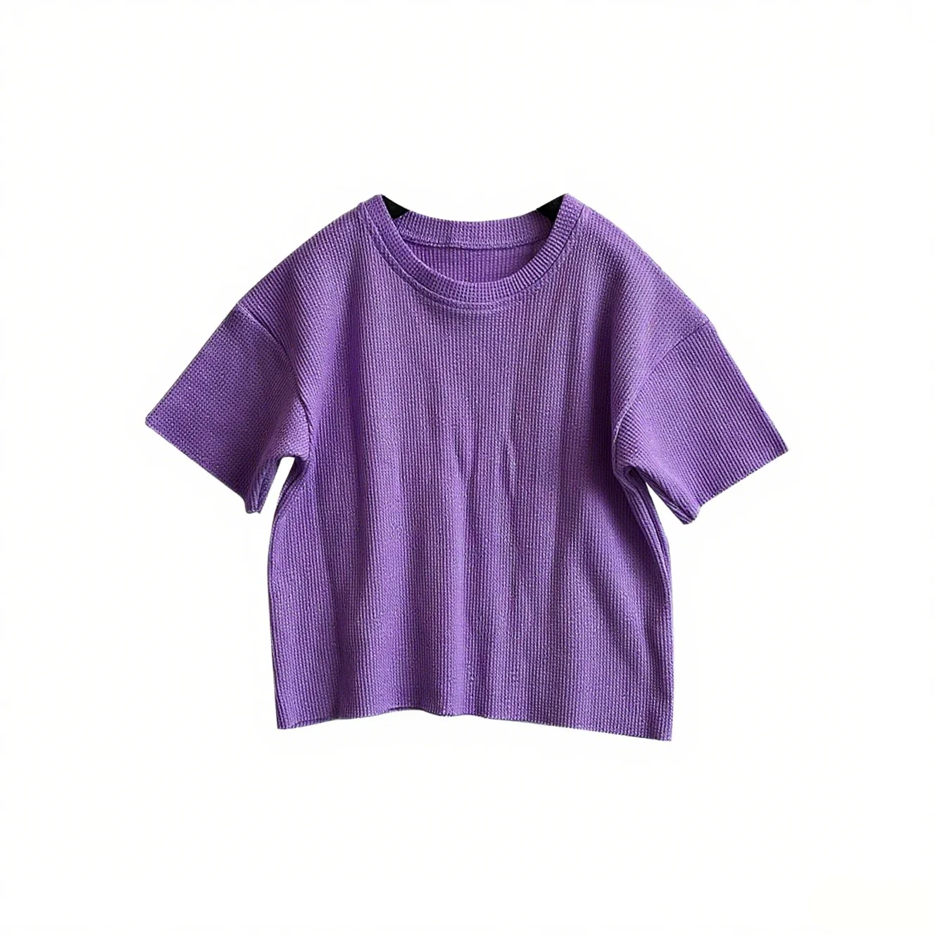 New Trendy Short-Style Kids' T-Shirts Colorful & Fashionable Lightweight Energetic Wafer Design Youthful Lively Vibe for Babies - Image 4