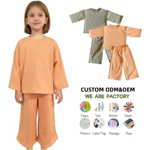 Autumn Boys Girls Oversized Sweatshirt and Pants French Terry Casual Jogging Pullover Baby Clothing Set