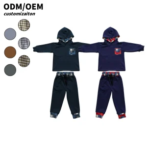 Children Knitted Shirt Baby Home Clothes Set Spring Autumn Baby Long Sleeve Long Pants 2-piece Set