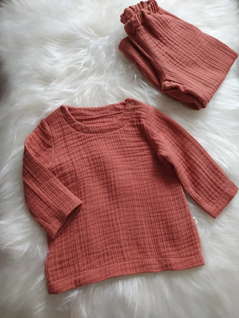 New Specials Newborn Babys Muslin Pajamas Toddler Custom Sets for Spring Boys Girls - Image 6