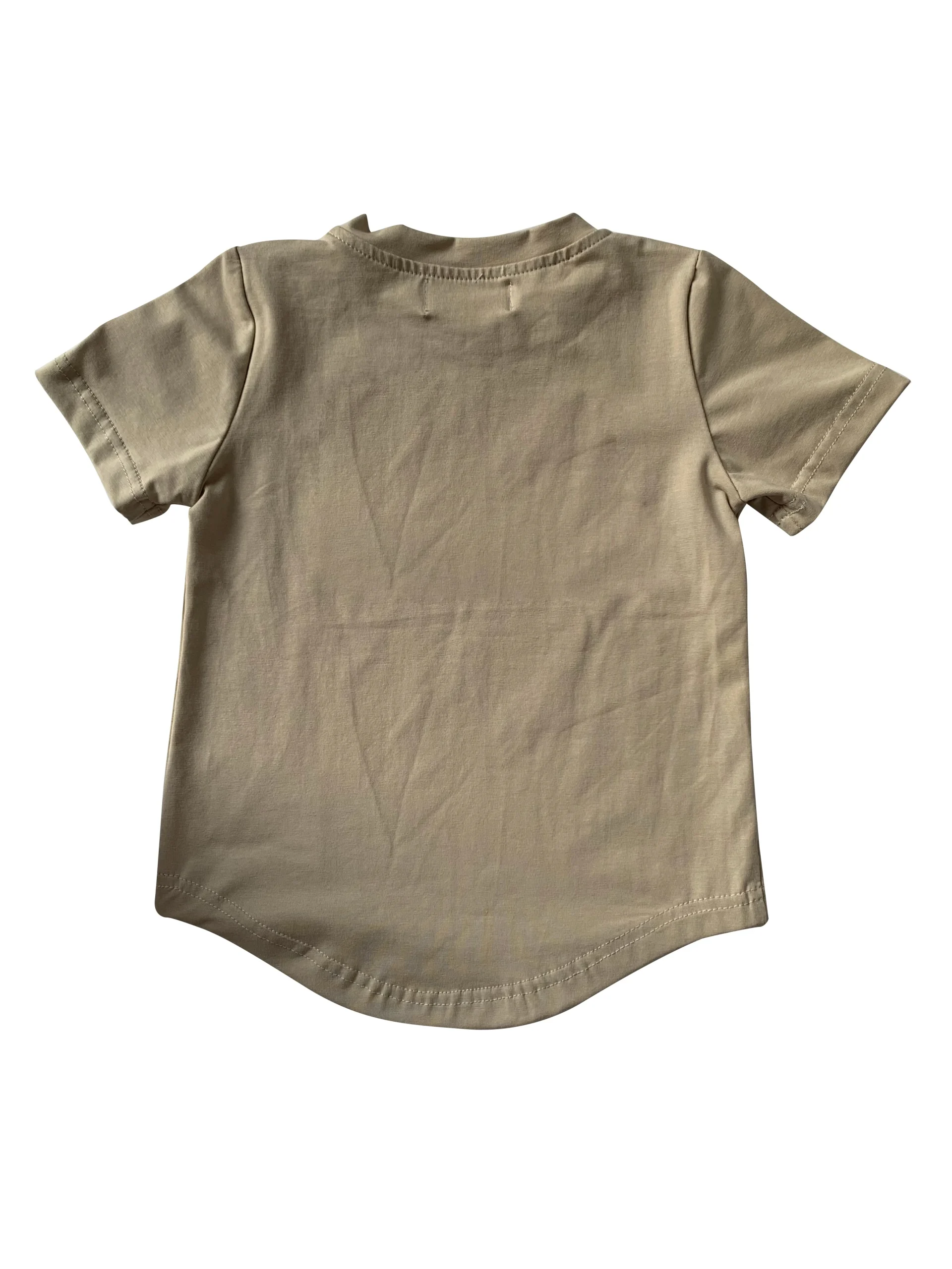 Custom Toddler Baby Unisex Boys Girls Summer Curved Bottom Cotton T-shirt Kids Short Sleeve Shirt Baby Casual Clothing - Image 4