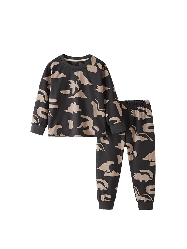 Factory Kids Long-Sleeved Sporty Casual Design Flowing Cotton Set Warm and Comfortable Baby Clothing - Image 4