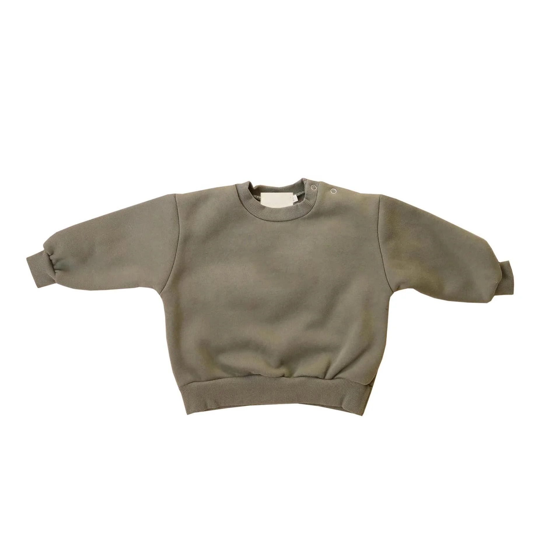 Custom Winter Warm Fleece Sweatshirt Long Sleeve Should Button Pullover Casual Jumper Shirt Top - Image 5