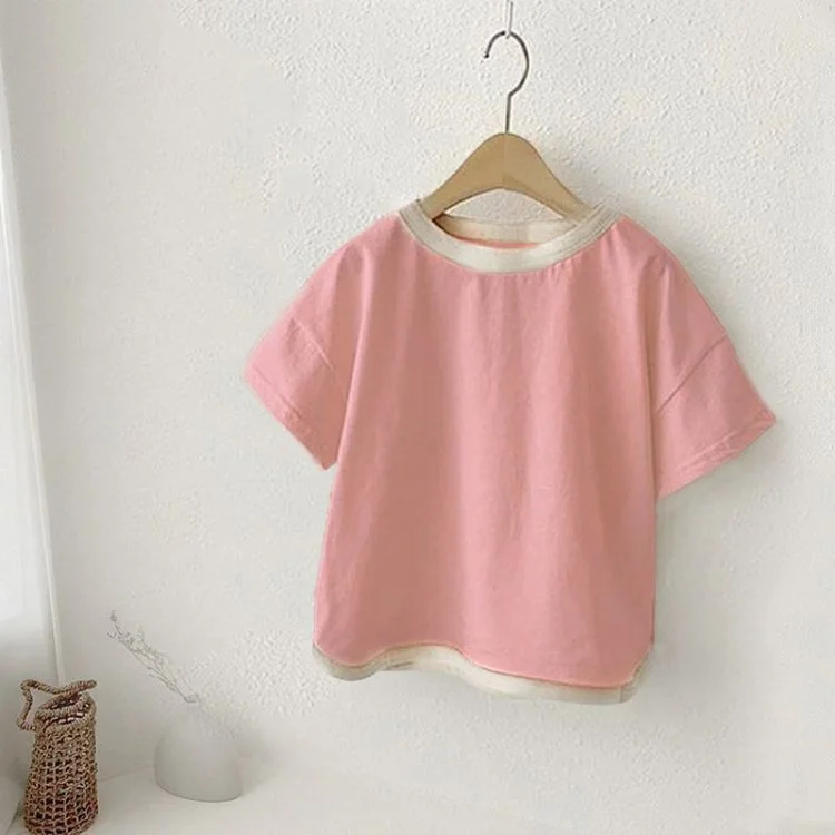 Hot Sale Unisex Kids T-Shirt Custom Fabric Color Oversize Jersey Cotton for Summer Short Sleeve Printed Design Babies Boys Girls - Image 6