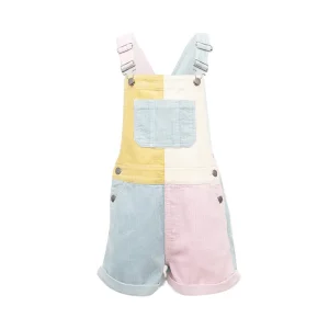 Custom Baby Girl Block Corduroy Cute Overalls Playsuit Girls Suspender Trousers