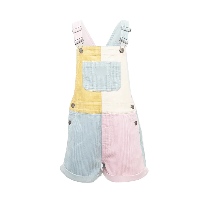 Custom Baby Girl Block Corduroy Cute Overalls Playsuit Girls Suspender Trousers