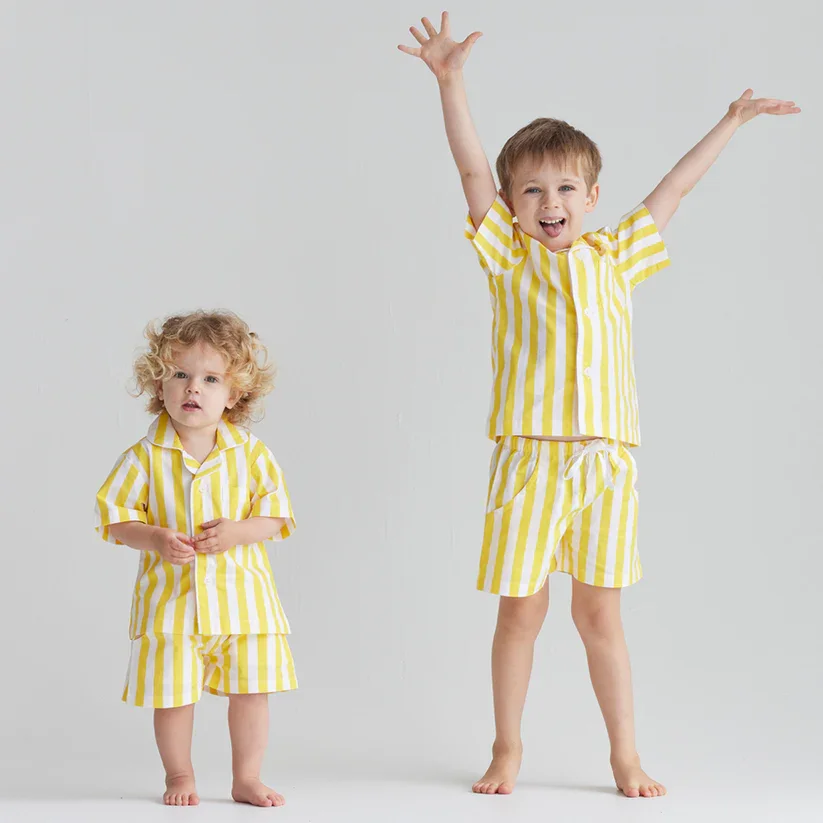 New Baby Kids Clothes Unisex Baby Stripe Pullover 2 Pieces Spring Summer Daily Casual Suit - Image 2