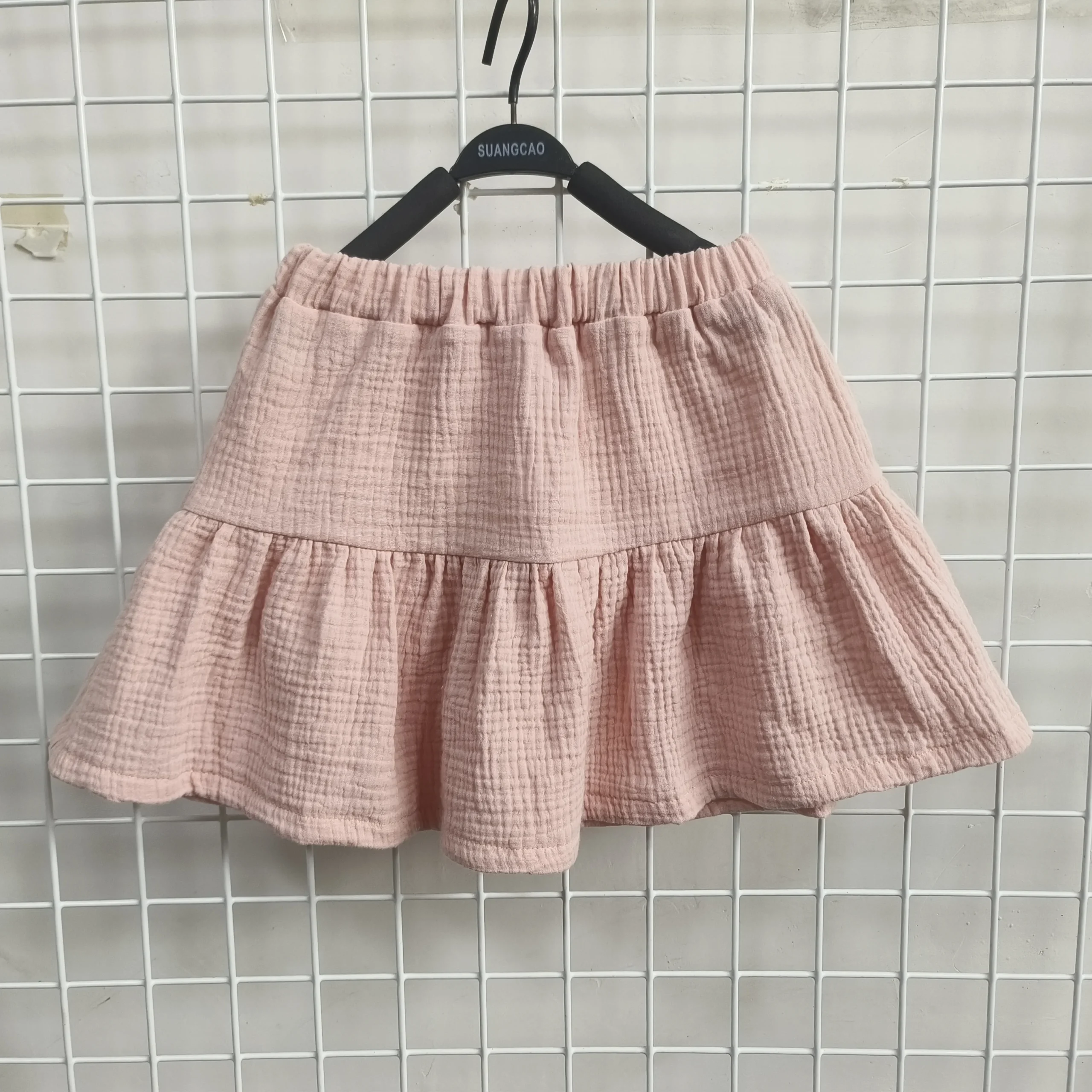 Hot Sell Baby Girls Crape Skirt High Waist Fashion Children Solid Color Skirts - Image 3