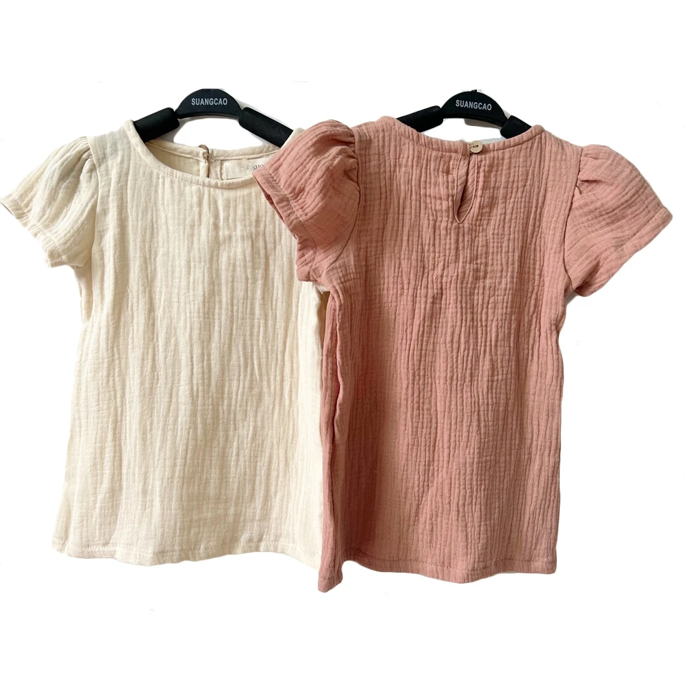 New Product Muslin Cotton Custom Color Pattern Lantern Sleeve Girl Dresses for Summer - Image 6