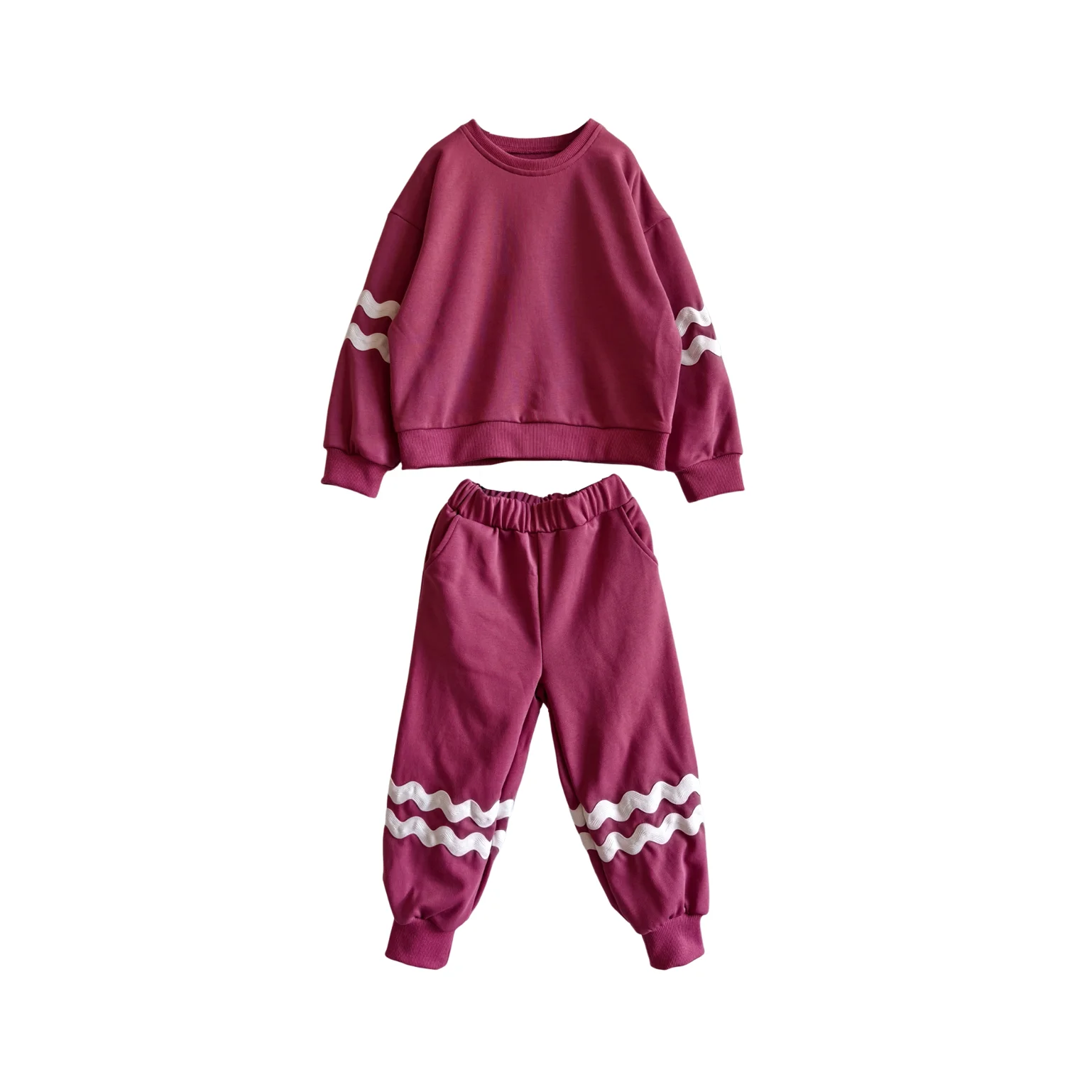OEM Baby Clothing Baby Boy Fall Winter Clothes Toddler Kids Solid Outfits Vehicle Long Sleeve Sweatshirt Tops Joggers Pants Set - Image 3