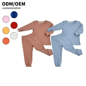 Girl's Summer Outfit Set Breathable Rib Knitwear Vest and Bottoms Solid Pattern Toddlers Set