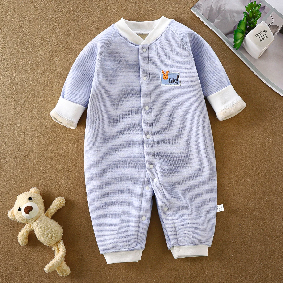 Baby Warm-up Set Baby Romper Baby Warm-up One-piece Suit Pullover and Pants One-piece Dress New Autumn and Winter Baby Clothes - Image 4