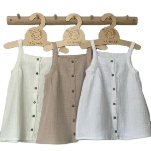 Wholesale Factory High Quality Custom Summer Baby Girl Muslin Sleeveless Dress Baby Cute Casual Dress