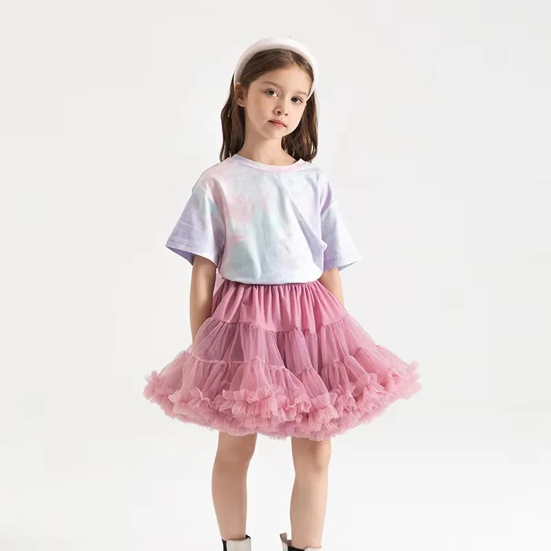 RTS Hot Selling Toddler Kids Summer Short Tulle Skirt Breathable Tutu Princess Cute Dress