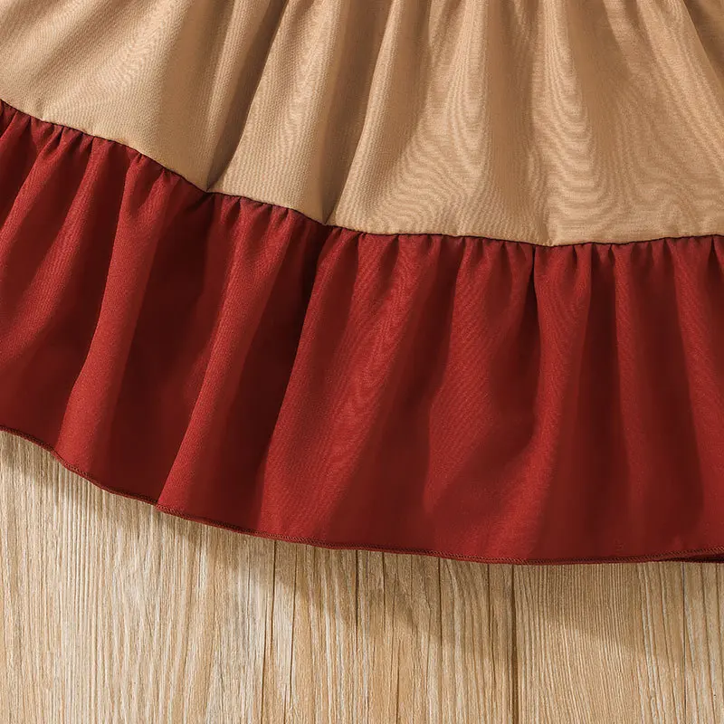 3 Colors White and Wine Satin Cotton Cute Slip Dress for Kid Girls With Pleats Summer Sweet Splicing Style Braces Skirt - Image 5