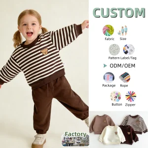 Children's Hoodie Long Sleeve Baby Tops Children's Winter Coat Kid's 0-neck Hoodie Solid Color Round Neck Baby Fleece Pullover
