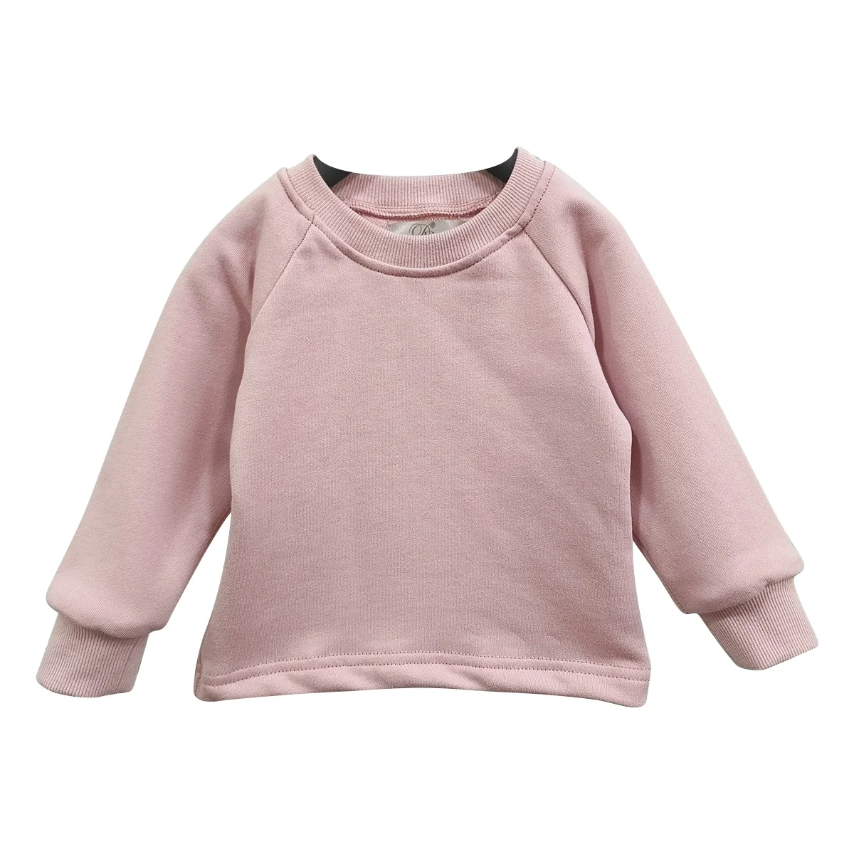 Custom French Terry Crewneck Sweatshirts Raglan Sleeve Spring Baby Kids Basic Pullover Shirt - Image 4