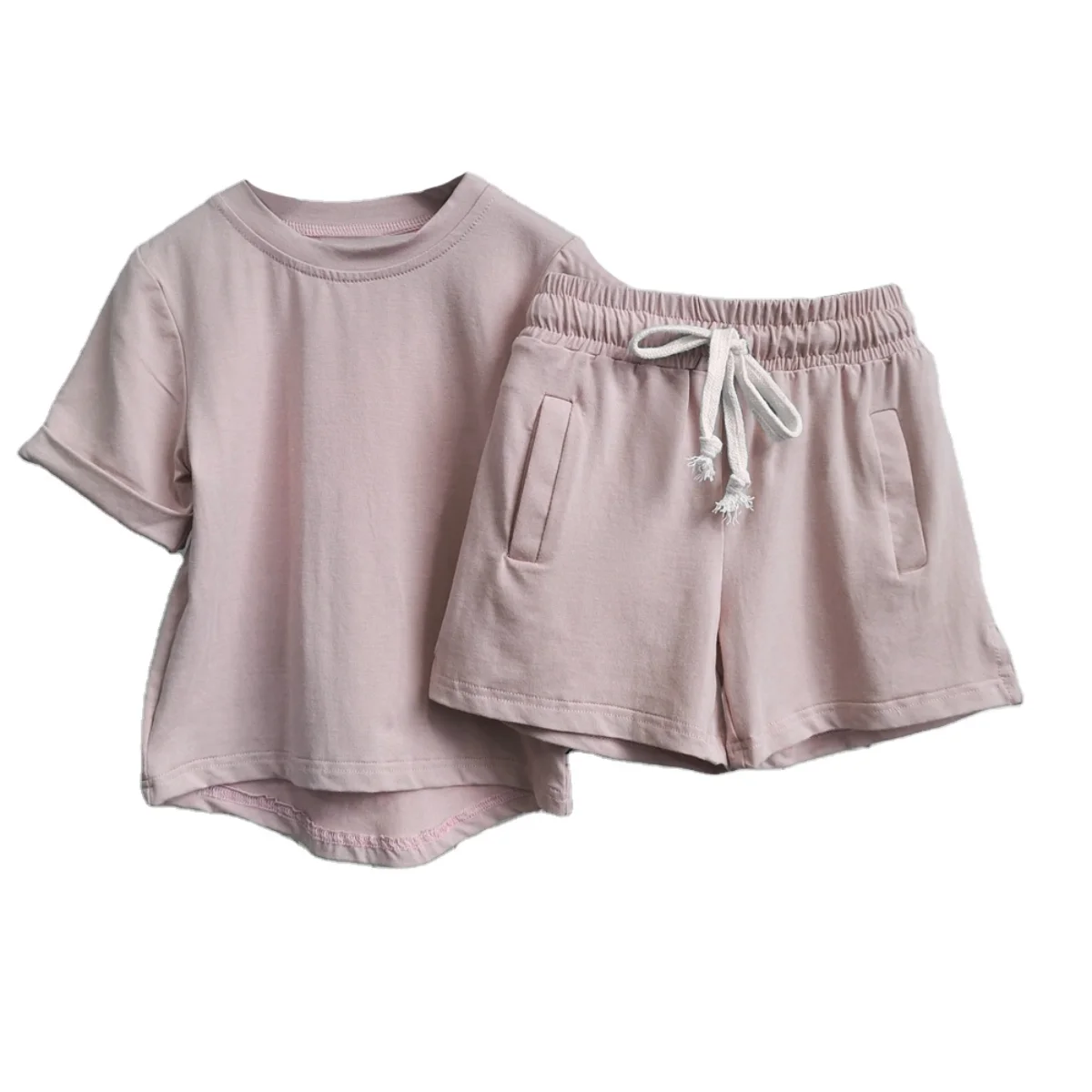 Customized Dynamic Elegant Simple and Modern Bamboo Fiber Suit for Kids Short-Style Sports and Casual Clothing Sets - Image 4