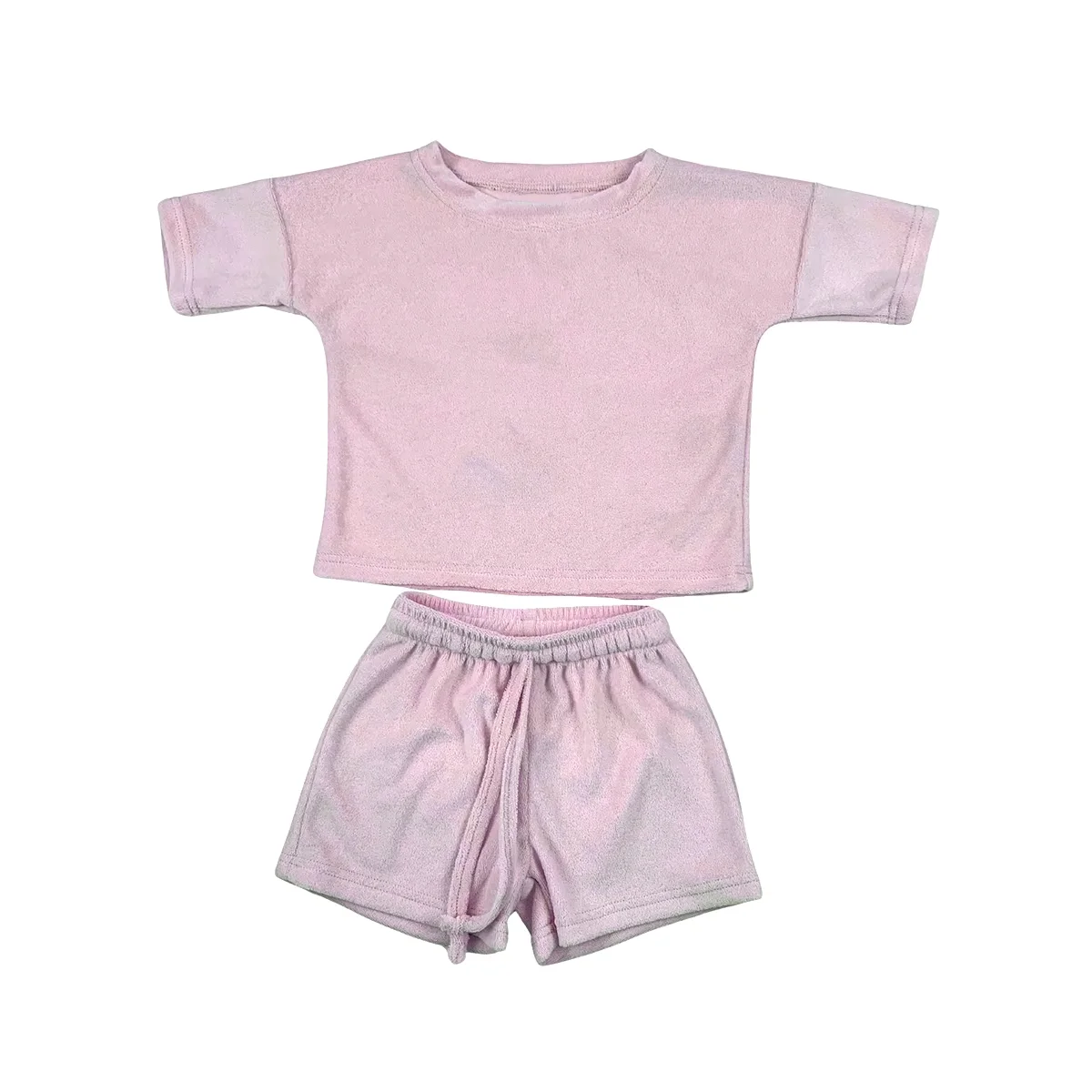 Customized Summer Seaside Leisure Sports Suit Sweat-absorbent Short-sleeved Lace-up Shorts Two-piece Suit - Image 6