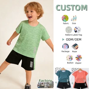 Soft Summer Baby Set Boy's Short-sleeved Suit Boy's Short-sleeved Suit Children's Polyester Fiber Two-piece Children's Suit