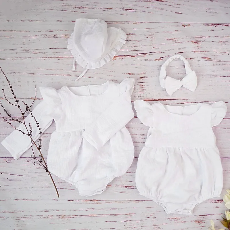 Autumn Infant Baby Romper New Fashion Muslin Flutter Long Sleeve Bodysuit Newborn Cute Outfits - Image 6