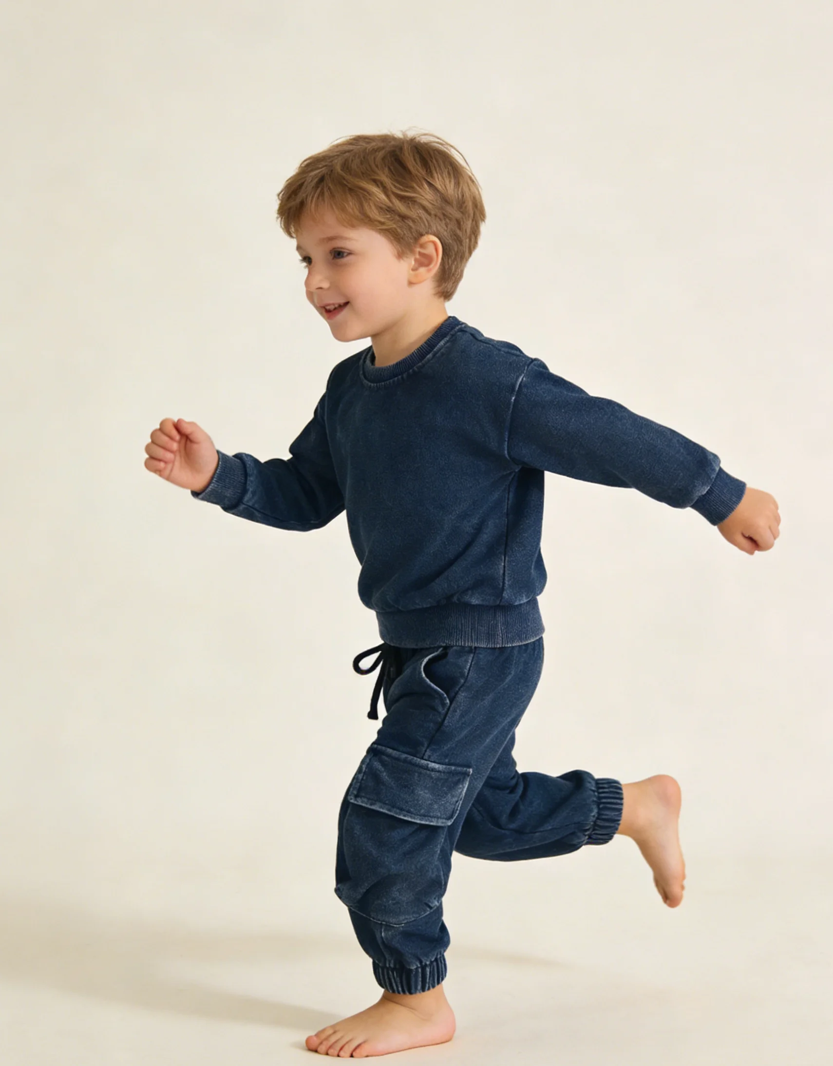 Custom Children's Sweatshirt Set Kids Clothes Set Spring and Autumn Baby Boys Clothes Long Sleeve Fried Snowflake Hoodie Set - Image 5