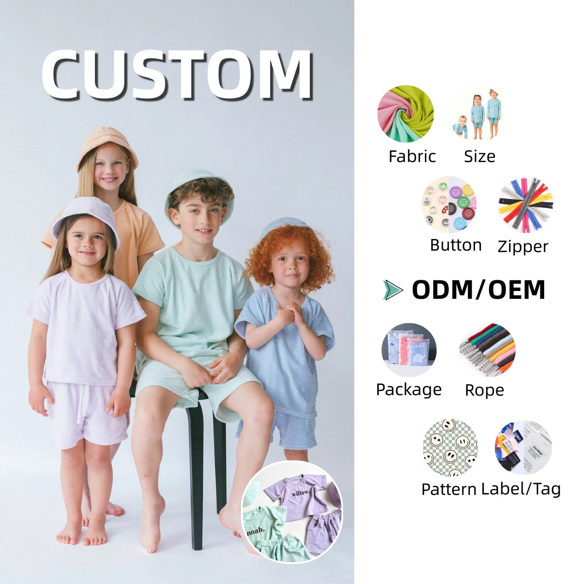 New Arrival French Terry Rolling Hem Tracksuit Set Cute Outdoor Long Sleeve Play Leisure Set