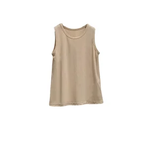 Custom Summer Thin Iron-on logo Vest Solid Color Printed T-shirt