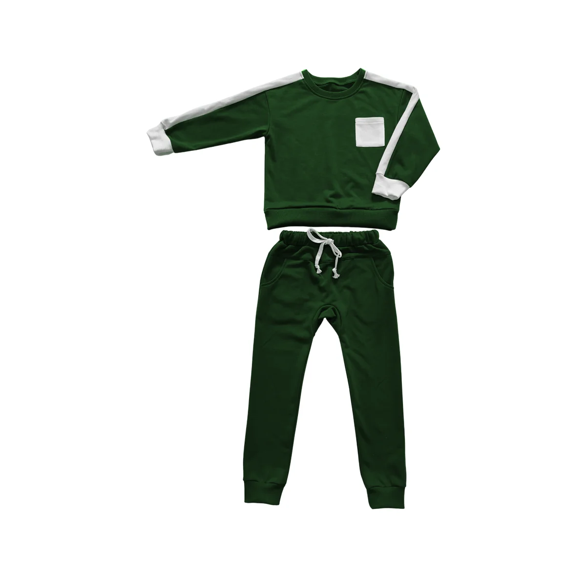 Autumn Spring Kids Long Sporty Casual Sweatshirt Set Fashionable Bright Light Cotton Close-Fitting and Trendy for Baby - Image 3