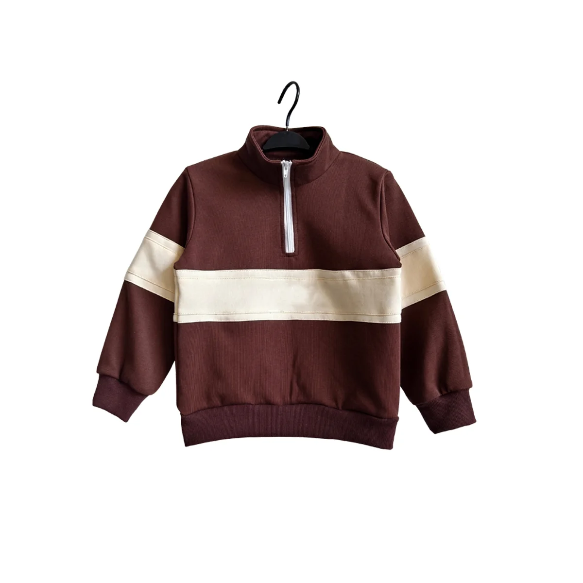 Wholesale Custom Sweater Cotton Crewneck Patchwork Hoodie for Boys Fashionable and Handsome Casual Style Baby Shirts & Tops - Image 4