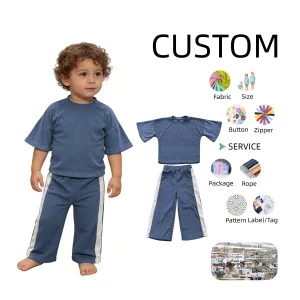 Breathable Terry  Cloth Children's Tracksuit Summer Set  Children's 2-Piece Casual Shirt and Shorts Suitable for 0 - 8T