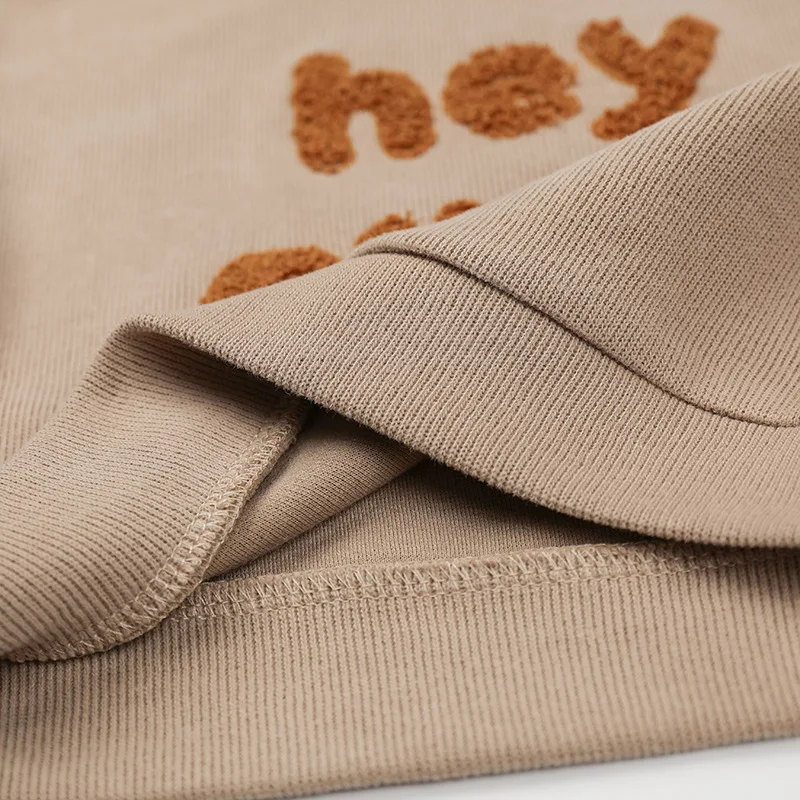 Ins Trendy Baby Spring and Autumn rainbow Letter Towel Embroidery Outfit Long Sleeve Sweatshirt and Trouser Kids Clothing Suit - Image 5