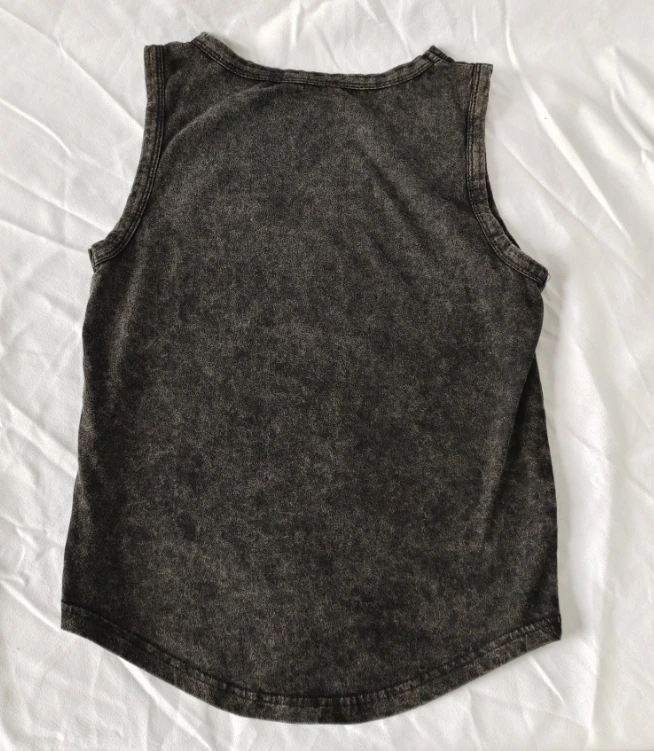Custom Trendy Boy Vintage Acid Wash tank Toddler Girl Casual Style Summer tank Top Cool Boy Clothes Tee - Image 3