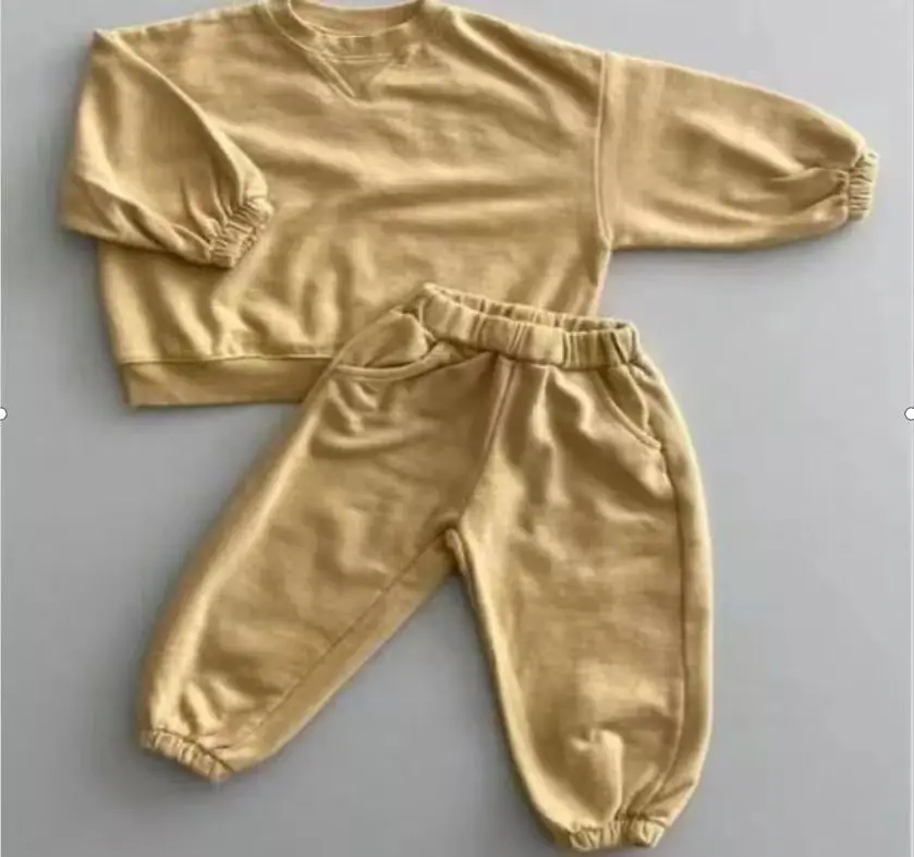 Custom Quality Family Matching Outfit Sets Soft French Terry Mommy and Me Long Sleeves Casual Jogger Lounge Set - Image 2