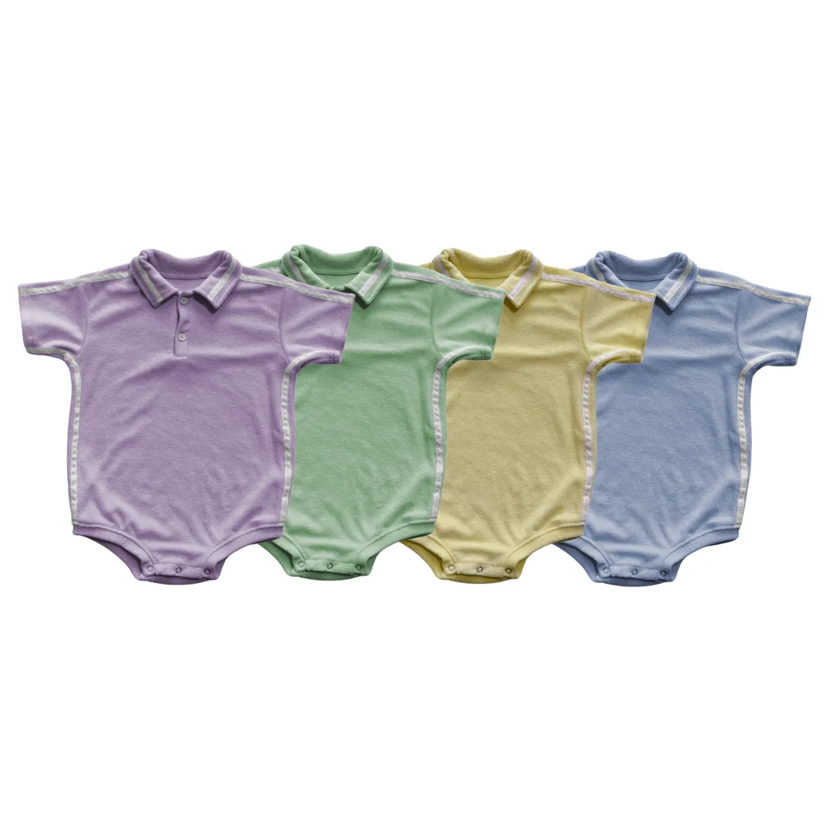 Summer Kids Short Sporty Casual Close-Fitting Soft High-End Simple Towel Fabric Crawling Wear Rompers Baby Clothing - Image 6