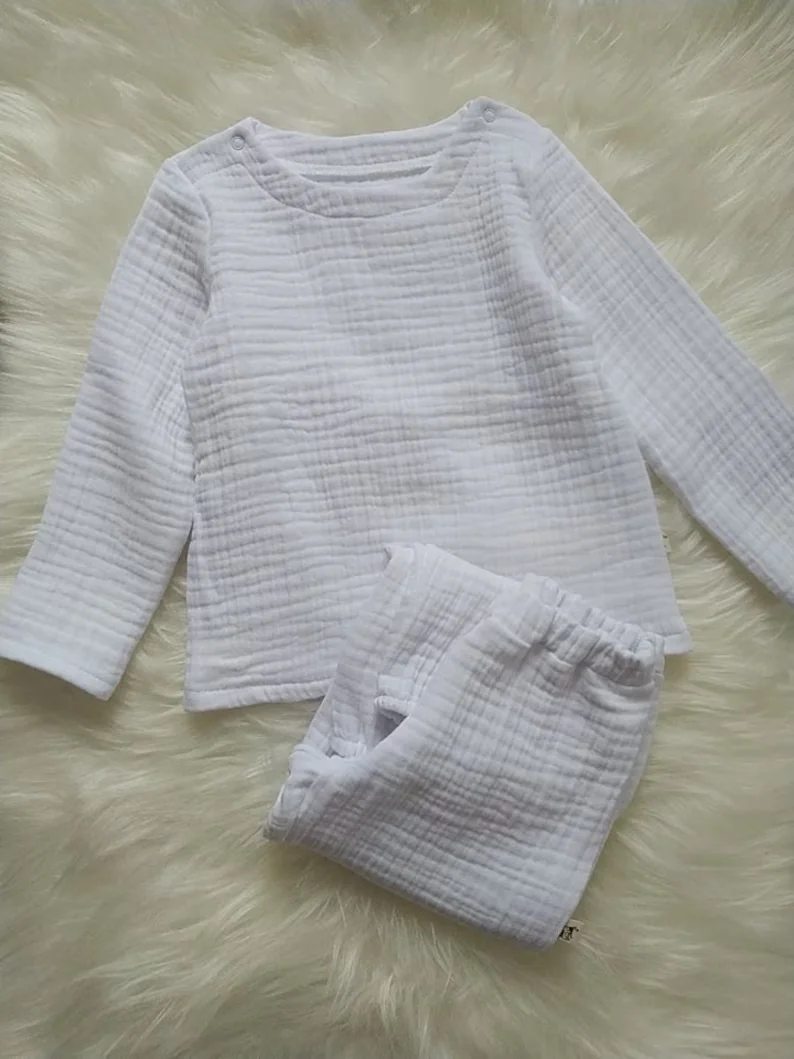 New Specials Newborn Babys Muslin Pajamas Toddler Custom Sets for Spring Boys Girls - Image 5