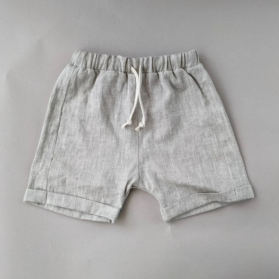 Custom Baby Toddler Boy Linen Cotton Blend Comfortable Summer Shorts Pants - Image 5