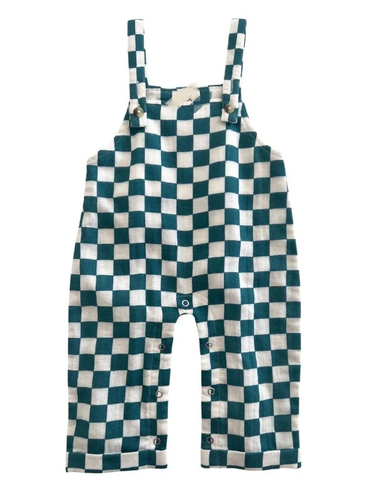 Costom Neutral Baby Toddler Overalls Sleeveless Cotton Linen Suspender Casual Dungarees Overalls - Image 4