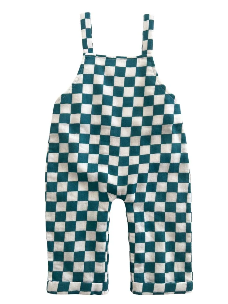 Costom Neutral Baby Toddler Overalls Sleeveless Cotton Linen Suspender Casual Dungarees Overalls - Image 5