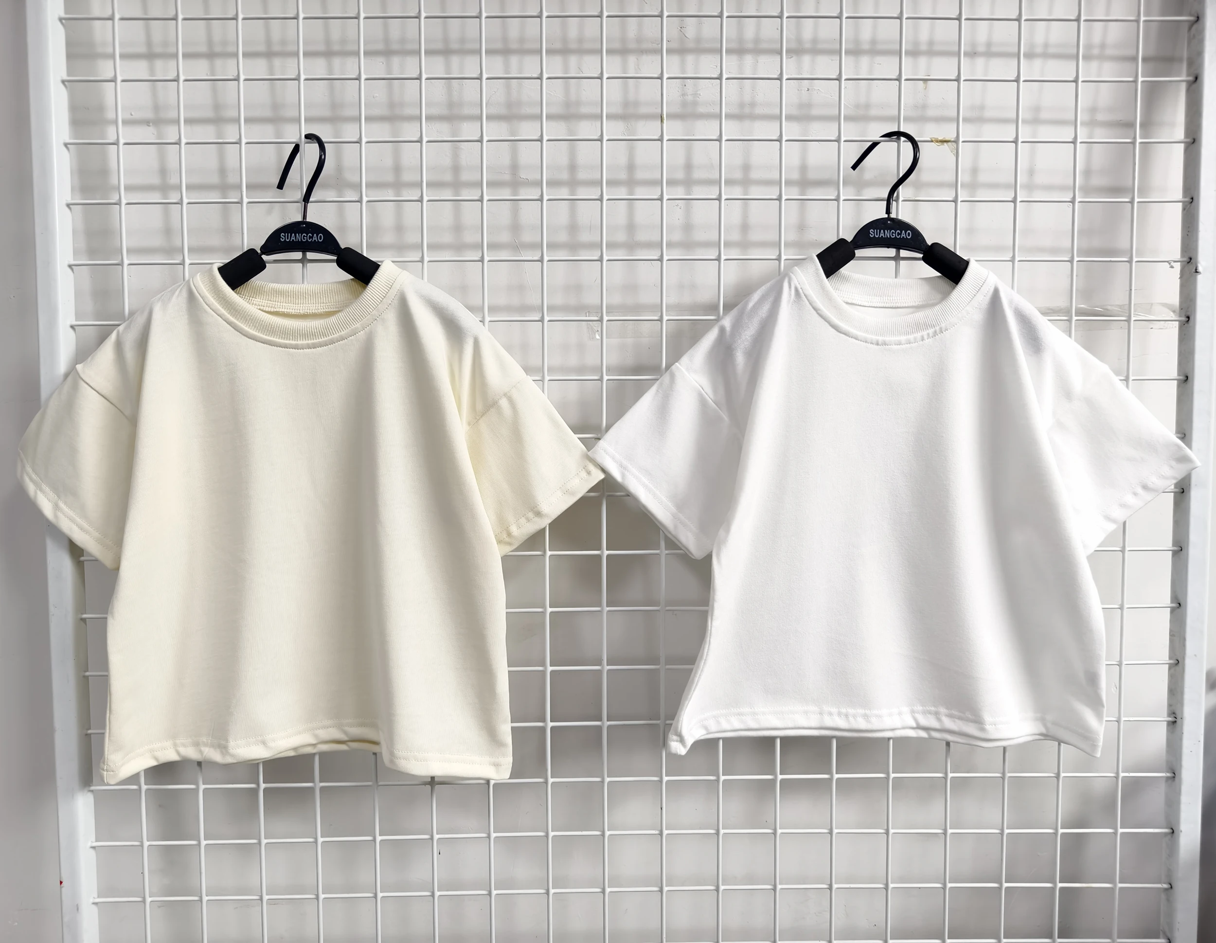 Oversize Basic Drop Shoulder Knitted Cotton Summer Tee Custom Graphic Casual Shirt Baby Summer Clothes - Image 5
